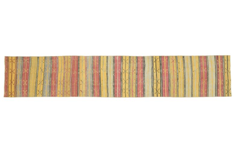 Yellow Orange Striped Vintage Runner