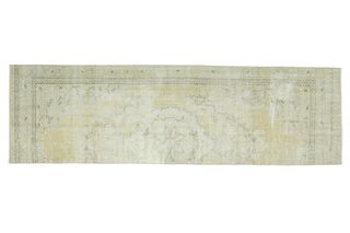 Faded Beige Vintage Runner Rug - Thumbnail