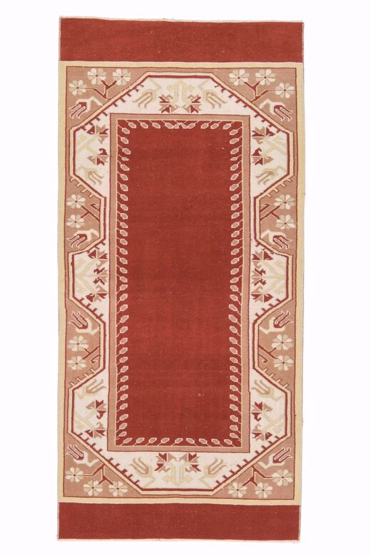 Red Beige Runner Rug