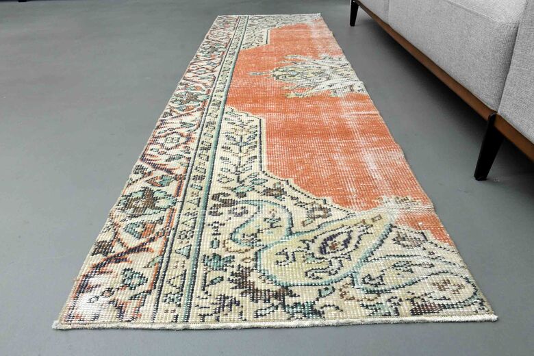 Oriental Pattern Orange Vintage Runner