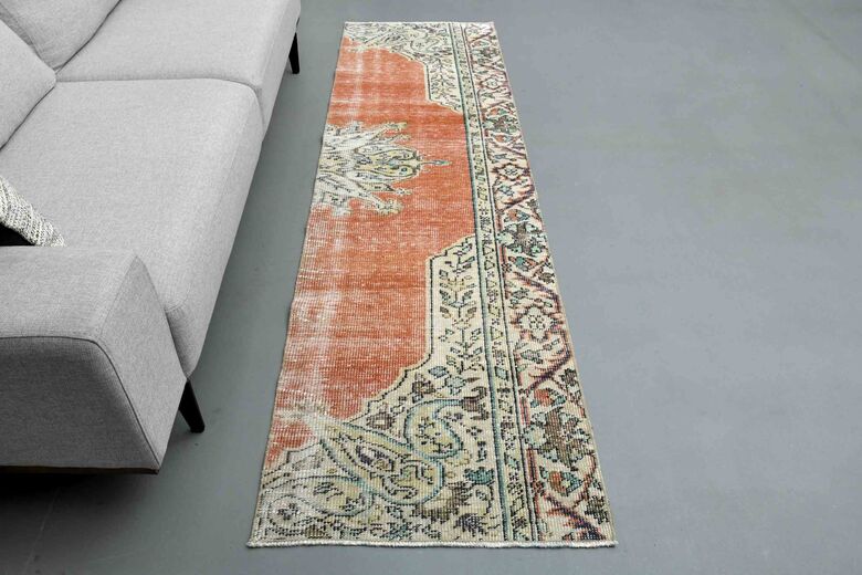 Oriental Pattern Orange Vintage Runner