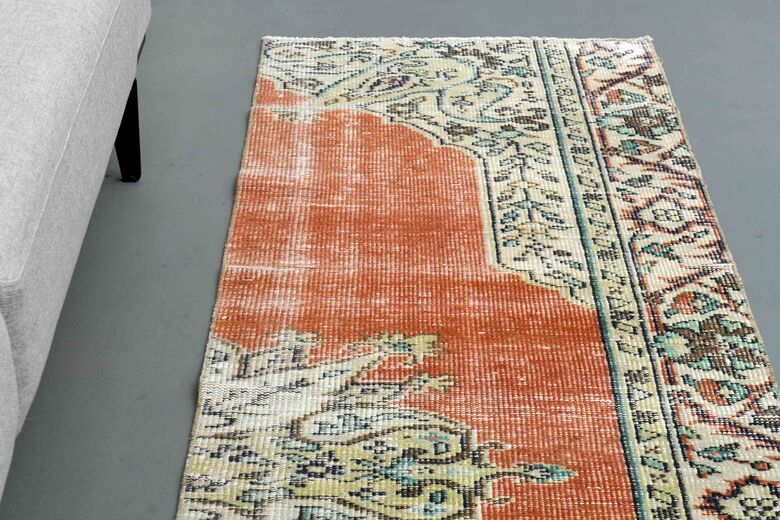 Oriental Pattern Orange Vintage Runner