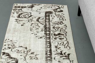 2x8 ft, Turkish Handmade Beige Rug - Thumbnail