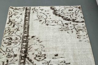 Beige Brown Original Vintage Rug - Thumbnail