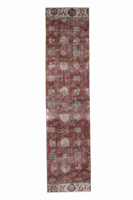 Wool Oushak Vintage Runner