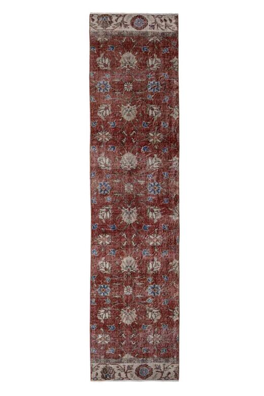 Red Floral Pattern Vintage Runner