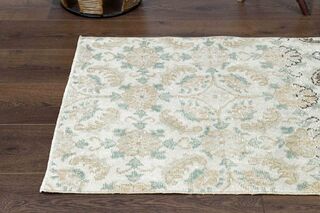 Beige Floral Vintage Runner - Thumbnail