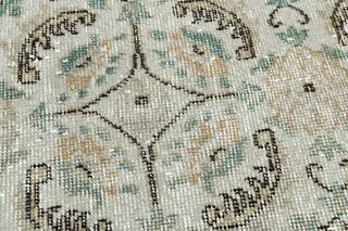 Beige Floral Vintage Runner - Thumbnail