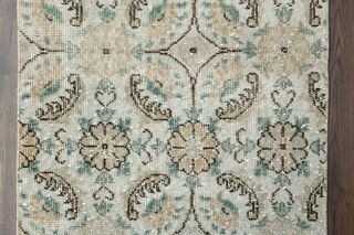 Beige Floral Vintage Runner - Thumbnail