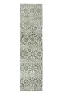 Beige Floral Vintage Runner - Thumbnail