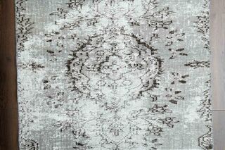 Wool Floral Pattern Vintage Runner - Thumbnail