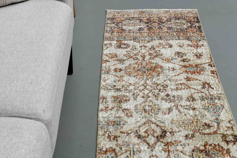 Unique Floral Vintage Turkish Runner