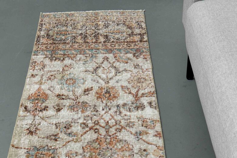 Unique Floral Vintage Turkish Runner