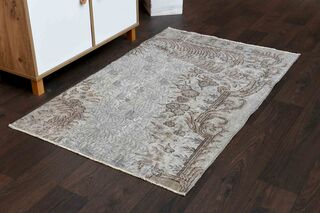 Floral Pattern Vintage Rug - Thumbnail