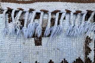 Retro Blue Turkish Runner Rug - Thumbnail