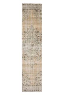 Oriental Pattern Turkish Runner Rug - Thumbnail