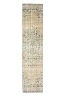 Oriental Pattern Turkish Runner Rug - Thumbnail