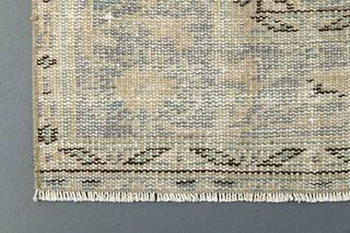 Minimalist Yellow Turkish Rug - Thumbnail