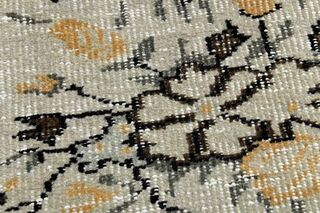 Floral Pattern Wool Turkish Runner - Thumbnail