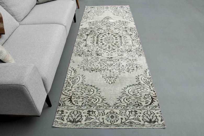 Beige Oriental Vintage Runner