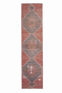 Wool Turkish Runner Rug - Thumbnail