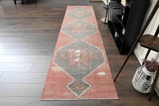 Wool Turkish Runner Rug - Thumbnail