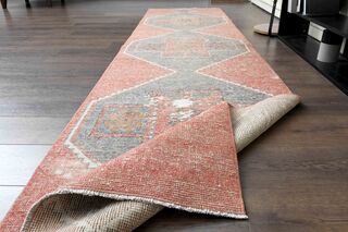 Wool Turkish Runner Rug - Thumbnail