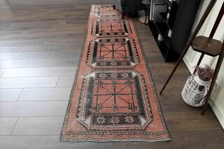 Turkish Vintage Runner Rug - Thumbnail