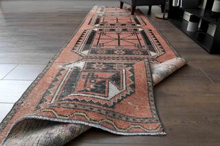 Turkish Vintage Runner Rug - Thumbnail