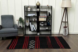 Striped Retro Turkish Rug - Thumbnail