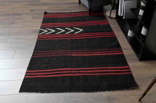 Striped Retro Turkish Rug - Thumbnail