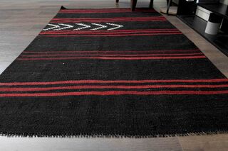 Striped Retro Turkish Rug - Thumbnail