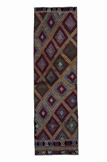 Retro Kilim Turkish Runner - Thumbnail