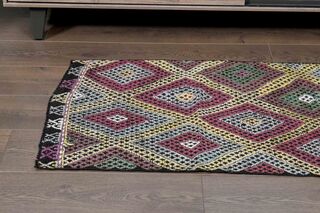 Retro Kilim Turkish Runner - Thumbnail