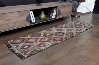 Retro Kilim Turkish Runner - Thumbnail