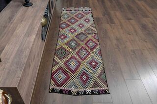 Retro Kilim Turkish Runner - Thumbnail