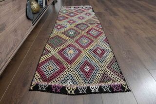 Retro Kilim Turkish Runner - Thumbnail