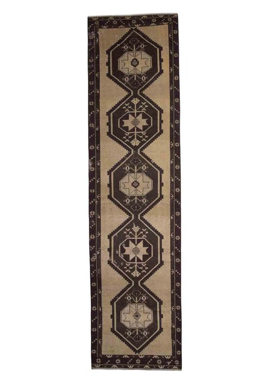 Geometric Brown Beige Vintage Runner