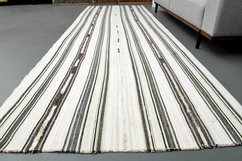 Striped Flatweave Kilim Runner Rug