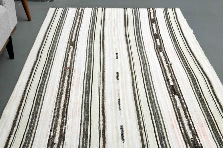 Striped Flatweave Kilim Runner Rug