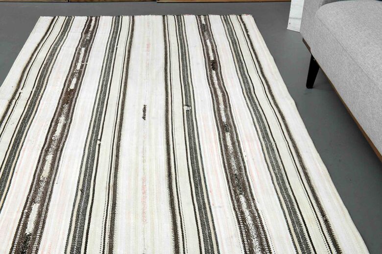 Striped Flatweave Kilim Runner Rug