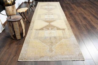 Beige Turkish Runner Rug - Thumbnail