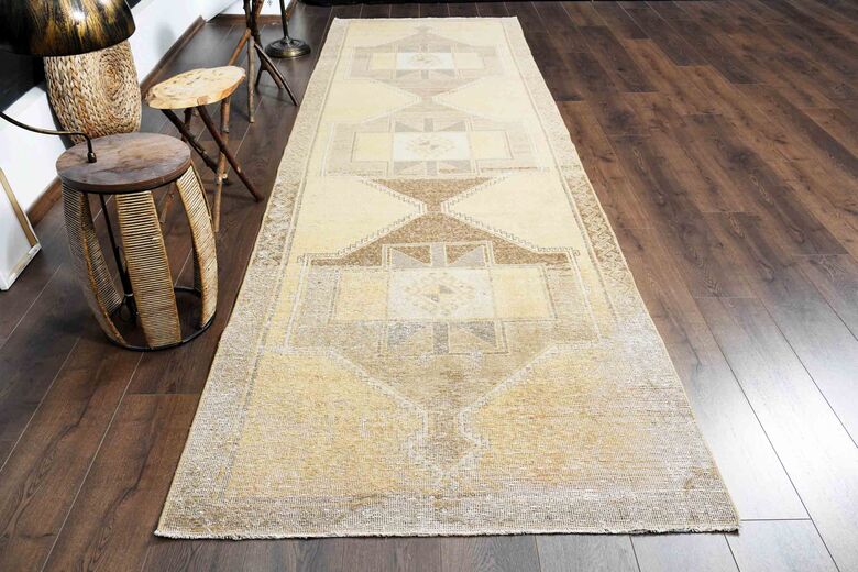 Beige Turkish Runner Rug