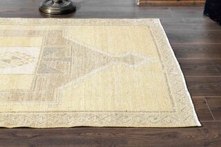 Beige Turkish Runner Rug - Thumbnail