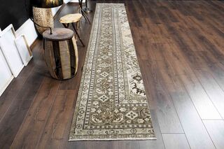 Brown Oriental Vintage Runner - Thumbnail