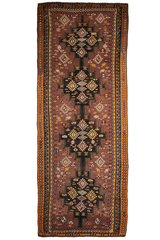 6x16, Wide Rare Design Vintage Kilim Runner