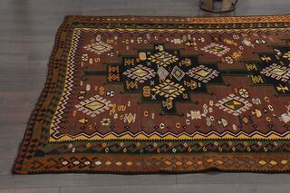 6x16, Wide Rare Design Vintage Kilim Runner - Thumbnail