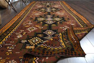 6x16, Wide Rare Design Vintage Kilim Runner - Thumbnail