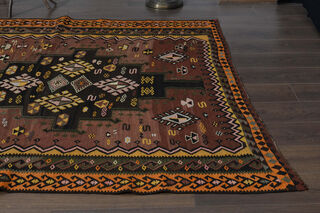 6x16, Wide Rare Design Vintage Kilim Runner - Thumbnail