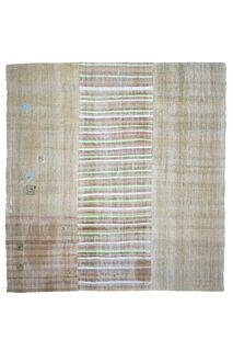 11x11, Abstract Vintage Turkish Rug - Thumbnail